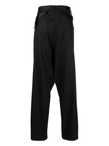 sulvam Broek met verlaagd kruis - Zwart