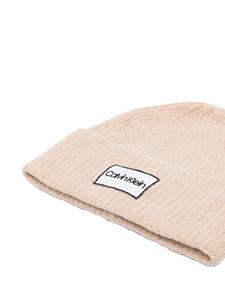 Calvin Klein Muts met logopatch - Beige