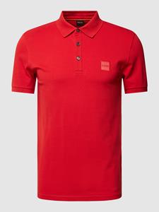 Boss Orange Poloshirt met labelpatch, model 'PASSENGER'