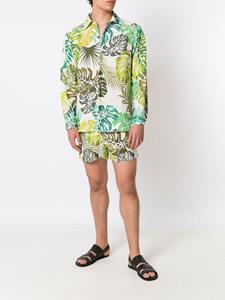 amirslama Amir Slama Shorts met bladerprint - Wit