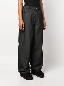 rafsimons Raf Simons Gestreepte broek - Zwart