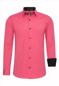 Rusty Neal ItalianStyle - Herenoverhemd - Katoen - Slimfitmodel - Pinkroze