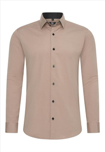 Rusty Neal Italian-Style - Heren Overhemd - Slim Fit Model - Beige - Modaitalia