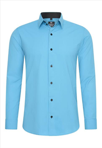 Rusty Neal heren overhemd Turquoise | Slim fit | Italian-Style.nl, 