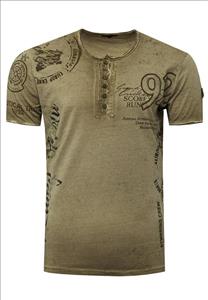 Rusty Neal T-shirt heren Kaki | Korte mouw |  | Italian-Style.nl, 