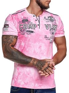 Violento T-shirt voor heren | Korte mouw | Pink | Italian-Style.nl, 