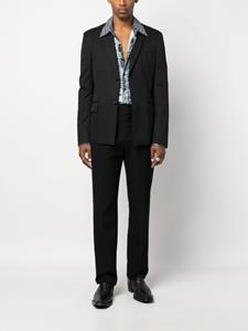 Off-White Blazer met enkele rij knopen - Zwart