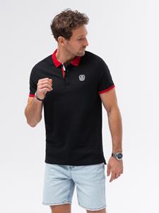 Ombre Poloshirt heren korte mouw | Zwart | Monte Carlo | Italian-Style.nl, 
