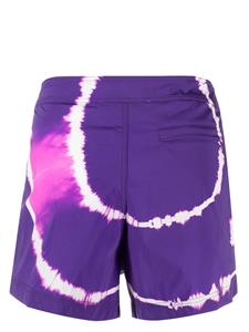 Off-White Shorts met tie-dye print - Paars