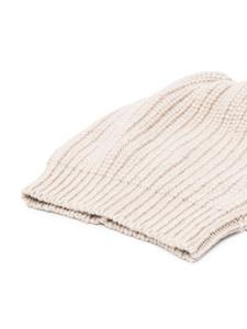 brunellocucinelli Brunello Cucinelli Muts met geribbelde afwerking - Beige