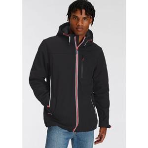 Polarino Winterjack voor koude temperaturen, van softshell, met capuchon, veel zakken