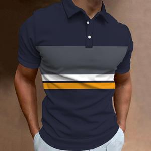 Bengbukulun Mannen Zomer Mode 3D Patroon Print Oversize Casual Polo Shirt, Mannen Sport Business Casual Polo Shirt.