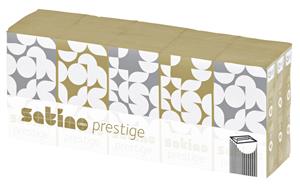 Zakdoek satino prestige 4-laags 15x10 vel wit 113940