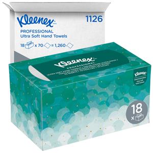 Handdoek Kleenex Ultra Pop-up Box 1-laags 226x254mm 70 vel wit 11268