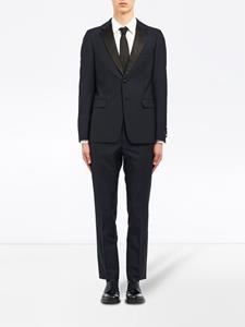 Prada Smoking met enkele rij knopen van wolblend - Blauw