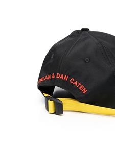 DSQUARED2 Honkbalpet met logopatch - Zwart