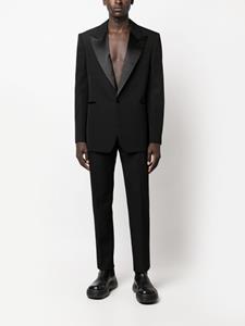 alexandermcqueen Alexander McQueen Pantalon met satijnen afwerking - Zwart