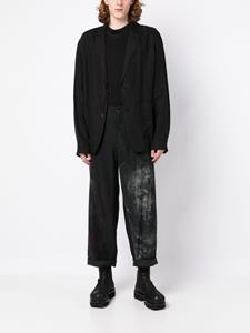 yohjiyamamoto Yohji Yamamoto Broek met wijde pijpen - Zwart