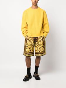 Versace Zijden shorts met print - Bruin