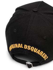 DSQUARED2 Honkbalpet met logopatch - Zwart