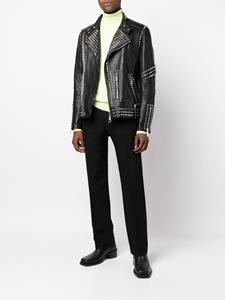 philippplein Philipp Plein Bikerjack verfraaid met Rockstud - Zwart