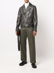 goldengoose Golden Goose Leren bikerjack - Zwart