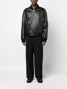 dolce&gabbana Dolce & Gabbana Leren bomberjack - Zwart