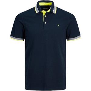 Jack & Jones Poloshirt + Fit Polo Shirt JJEPAULOS Sommer Hemd Pique (1-tlg) 3615 in Dunkelblau-3