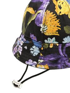 ERDEM Vissershoed met bloemenprint - Zwart