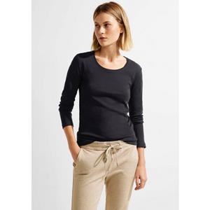 Cecil Langarmshirt "Basic Langarmshirt Pia", in Unifarbe