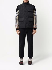 Burberry Bodywarmer met diamantvormige Vintage check voering - Zwart