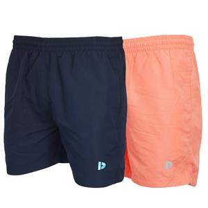 Donnay Donnay Heren - 2-Pack - Kort Sport/zwemshort Toon - Navy & Zalm Oranje