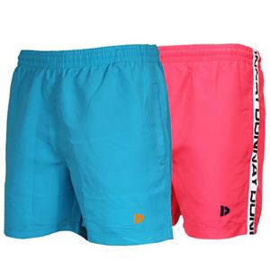 Donnay Donnay Heren - 2-Pack - Zwemshort Toon & Kay - Sea Blue & Koraal Rood