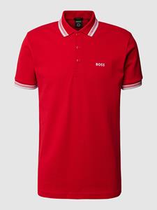 BOSS Green Regular fit poloshirt met labelstitching, model 'Paddy'