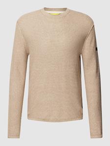 Camel active Gebreide pullover met labeldetail