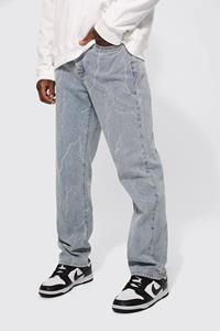 Boohoo Jacquard Baggy Bliksem Jeans, Ice Blue