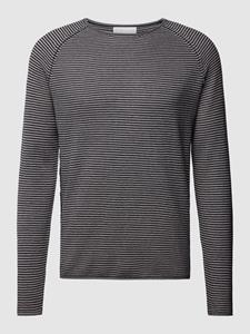 Better Rich Rundhalspullover M91922300 Herrenpullover Bryant Crew Stripe mit Rundhalsausschnitt