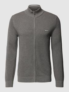 Gant Gebreid jack met labelstitching, model 'PIQUE'