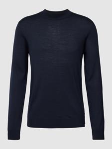 JOOP! Collection Gebreide pullover van scheerwol met opstaande kraag, model 'Davide'