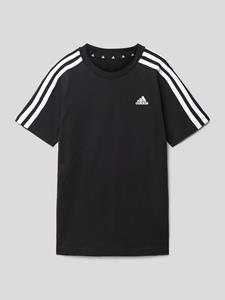 ADIDAS SPORTSWEAR T-shirt met contraststrepen en ronde hals