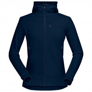 Norrøna  Women's Falketind Warmwool2 Stretch Zip Hood - Hoodie, blauw