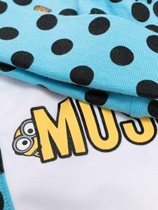 moschinokids Moschino Kids Set met muts en slabbetje - Blauw