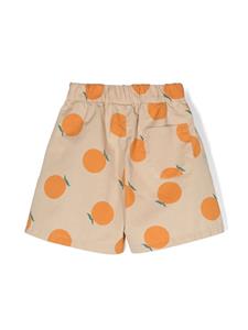 Shorts met elastische taille - Beige
