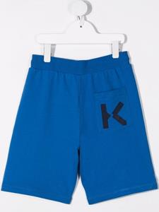 Kenzo Kids Trainingsshorts met colourblocking - Blauw