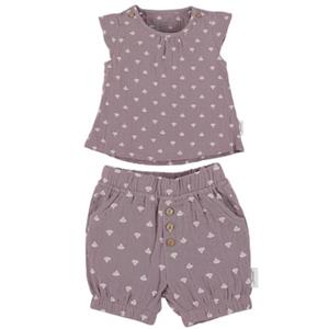 Sterntaler Set shirt+short shell paars