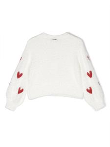 TWINSET Kids Trui met geborduurd hart - Wit