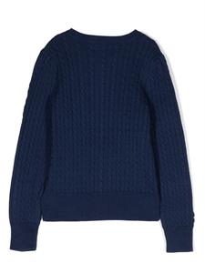 Ralph Lauren Kids Kabelgebreide trui - Blauw