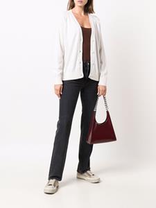 Barrie Vest met geribbelde afwerking - Wit