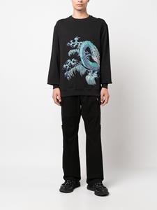 Maharishi Sweater met print - Zwart