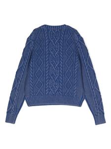 Pullover met borduurwerk - Blauw